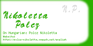 nikoletta polcz business card